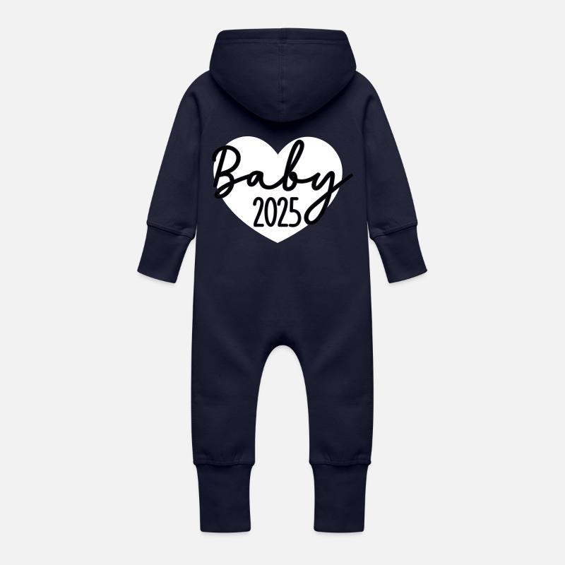 Bébé - Grenouillère à capuche bio en molleton Bébé - marine