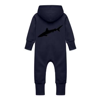 Hai - Vector Design - Grenouillère à capuche bio en molleton Bébé - marine - Dos