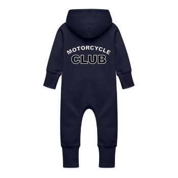 motorcycle club - Grenouillère à capuche bio en molleton Bébé - marine - Dos