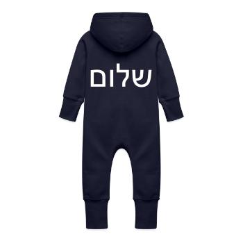 shalom - Baby Bio Sweat Overall mit Kapuze - Navy - Hinten
