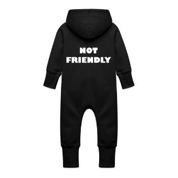 Not Friendly - Baby Bio Sweat Overall mit Kapuze - Vanille-Milchshake - Hinten