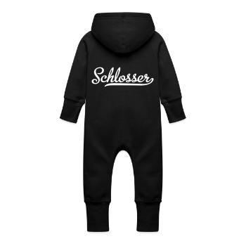 Schlosser - Baby Bio Sweat Overall mit Kapuze - Vanille-Milchshake - Hinten