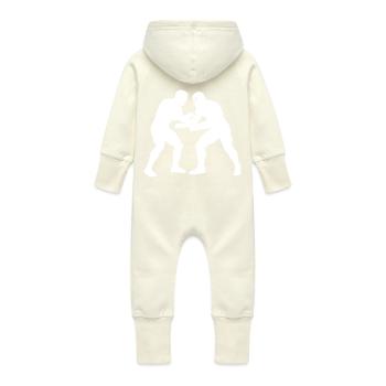 wrestling - Baby Bio Sweat Overall mit Kapuze - Vanille-Milchshake - Hinten