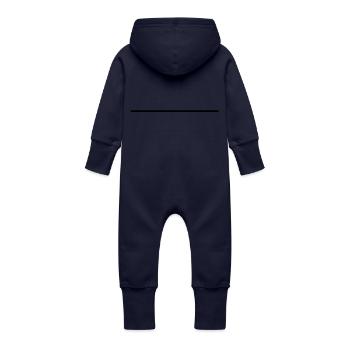 strich_f1 - Baby Organic Sweat Overalls With Hood - navy - Back