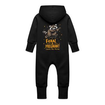 Schwangerschaft Neue Mutter Süßigkeiten Herz Niedliche Baby Enthüllung - Baby Bio Sweat Overall mit Kapuze - Vanille-Milchshake - Hinten