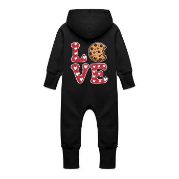 Cookies Disant Biscuits au Chocolat Cadeau de Cookie Drôle - Grenouillère à capuche bio en molleton Bébé - vanille - Dos
