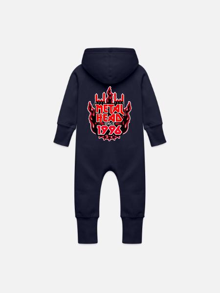 METALHEAD since 1996 - Baby Bio Sweat Overall mit Kapuze - Navy
