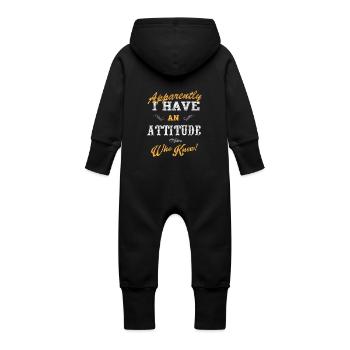 Connaissance drôle disant drôle cadeau - Grenouillère à capuche bio en molleton Bébé - vanille - Dos