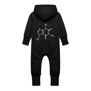 Chemistry Science Physics Laboratory Structural Formula - Baby Organic Sweat Overalls With Hood - vanilla - Back