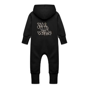 Saas Fee Boarder - Baby Organic Sweat Overalls With Hood - vanilla - Back