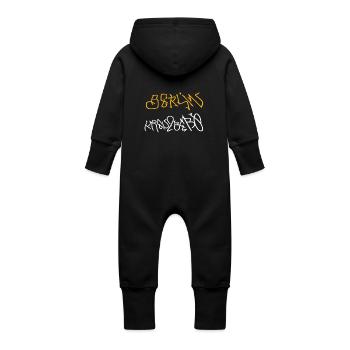 Souvenir sympa de Kreuzberg - Grenouillère à capuche bio en molleton Bébé - vanille - Dos