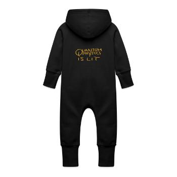 Quantum est allumé - Grenouillère à capuche bio en molleton Bébé - vanille - Dos