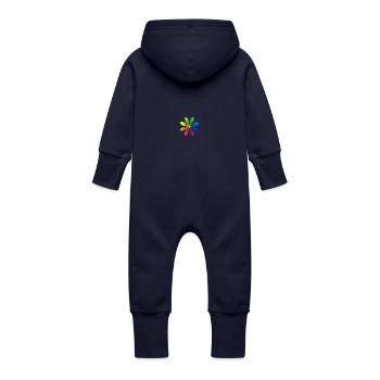 Schuhe Multicolor - Baby Bio Sweat Overall mit Kapuze - Navy - Hinten