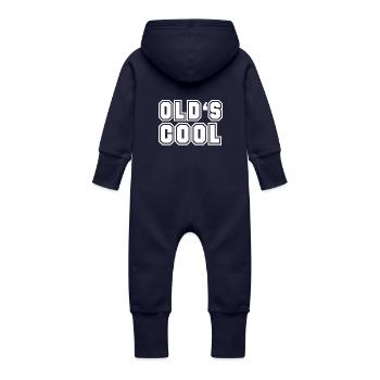 vieux est cool - Grenouillère à capuche bio en molleton Bébé - marine - Dos