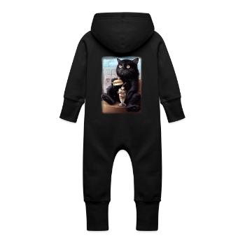 CAESAR 2019 - Baby Organic Sweat Overalls With Hood - vanilla - Back