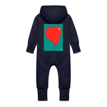 Kuoro sailor promises - Baby Organic Sweat Overalls With Hood - navy - Back