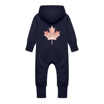 Maple Leaf Vancouver - Grenouillère à capuche bio en molleton Bébé - marine - Dos