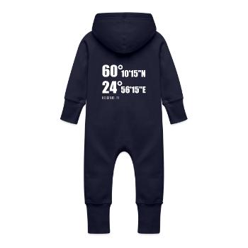 Helsinki - Baby Bio Sweat Overall mit Kapuze - Navy - Hinten
