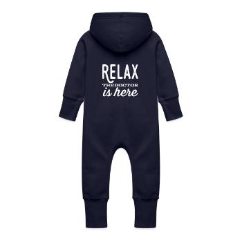 Détendez-vous Doctor Conception - Grenouillère à capuche bio en molleton Bébé - marine - Dos