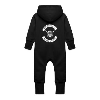 Viking Blood / Wikinger Blut - Baby Bio Sweat Overall mit Kapuze - Vanille-Milchshake - Hinten