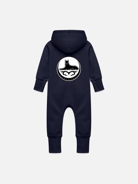 Itschkeria - Baby Bio Sweat Overall mit Kapuze - Navy