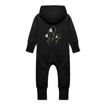 campanules - Grenouillère à capuche bio en molleton Bébé - vanille - Dos