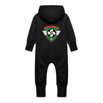 pays basque - Grenouillère à capuche bio en molleton Bébé - vanille - Dos