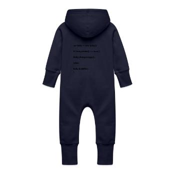 Design baby - Baby Bio Sweat Overall mit Kapuze - Navy - Hinten