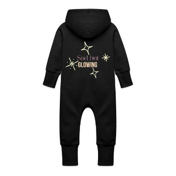 ✨ Sad but Glowing – Soft Girl Summer Emotional - Baby Organic Sweat Overalls With Hood - vanilla - Back