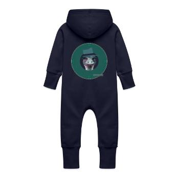 FunBird by Acryl Galerie & Design - Baby Bio Sweat Overall mit Kapuze - Navy - Hinten
