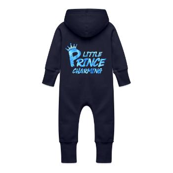 Little Prince Charming - Baby Bio Sweat Overall mit Kapuze - Navy - Hinten