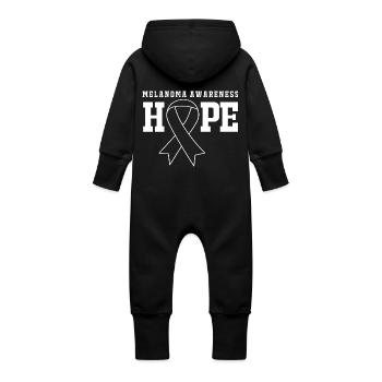 Skin cancer melanoma - Baby Organic Sweat Overalls With Hood - vanilla - Back