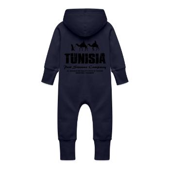 Tunesien - Tunisia - Baby Bio Sweat Overall mit Kapuze - Navy - Hinten