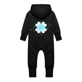 Bébé - Grenouillère à capuche bio en molleton Bébé - vanille - Dos