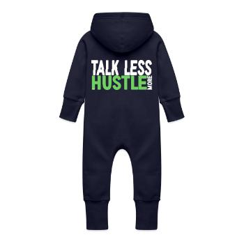 Hustle - Grenouillère à capuche bio en molleton Bébé - marine - Dos