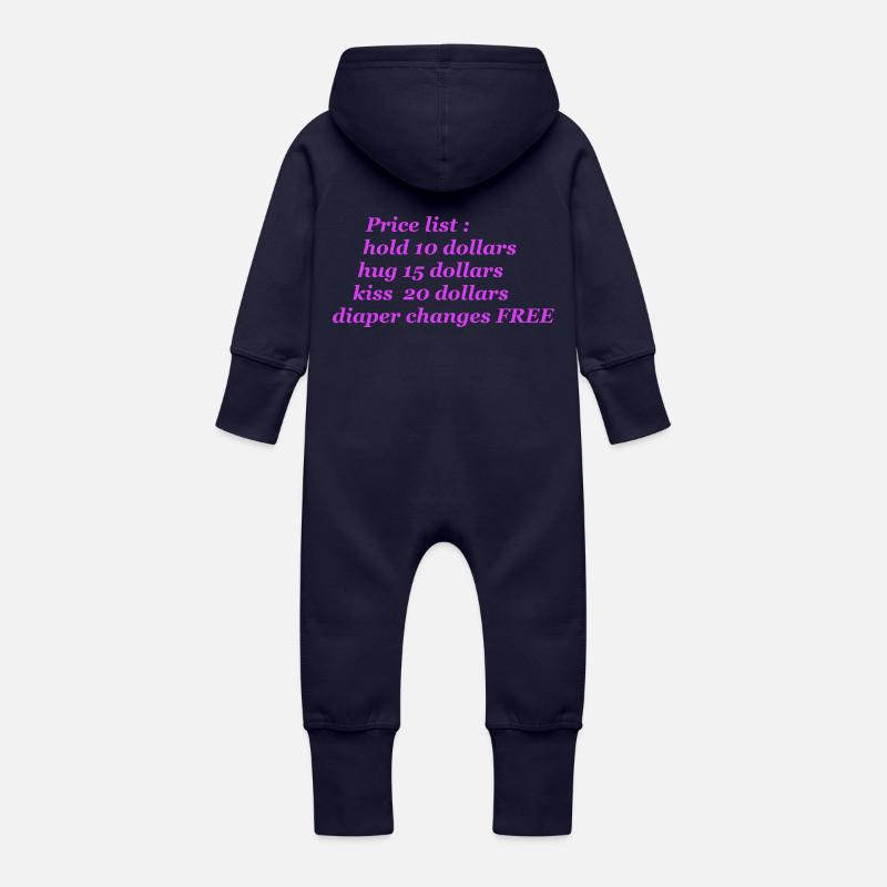 Changement de couche - Grenouillère à capuche bio en molleton Bébé - marine