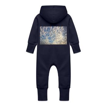 mer de nuages - Grenouillère à capuche bio en molleton Bébé - marine - Dos