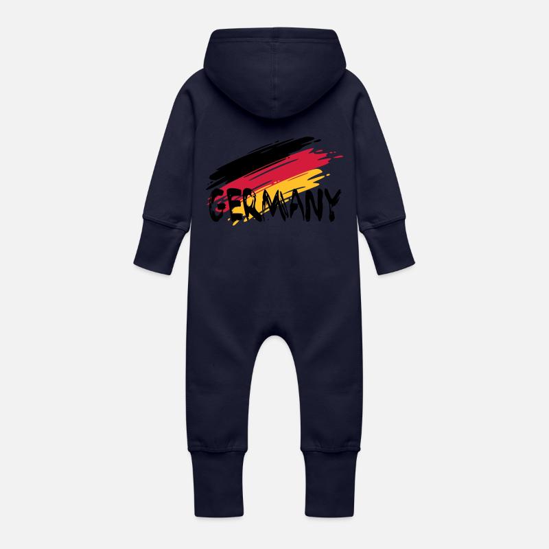 GERMANY - Baby Bio Sweat Overall mit Kapuze - Navy