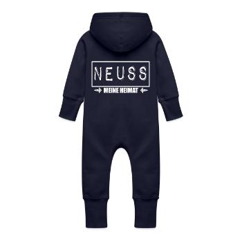 NEUSS MEINE HEIMAT - Baby Bio Sweat Overall mit Kapuze - Navy - Hinten