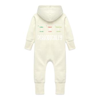 Tableau périodique - Grenouillère à capuche bio en molleton Bébé - vanille - Dos