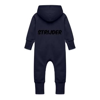 KRIEGER - Baby Bio Sweat Overall mit Kapuze - Navy - Hinten