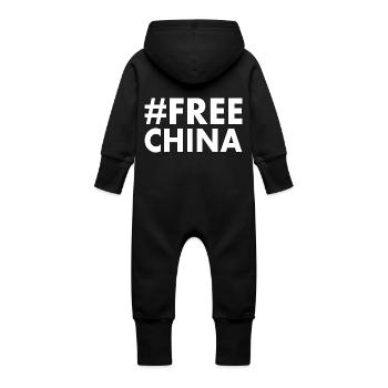 Free china - Baby Organic Sweat Overalls With Hood - vanilla - Back