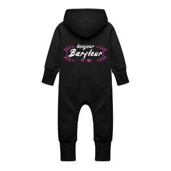 Barfleur, France - Baby Organic Sweat Overalls With Hood - vanilla - Back