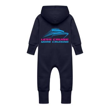 Cruise on the Loose. Less plan, more relaxation. - Baby Organic Sweat Overalls With Hood - navy - Back
