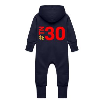 TN30-KARTON - Baby Bio Sweat Overall mit Kapuze - Navy - Hinten