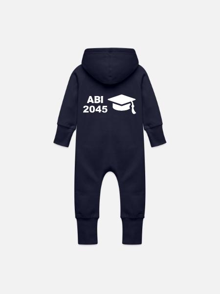 Abitur - Baby Bio Sweat Overall mit Kapuze - Navy