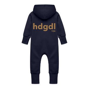hdgdl hab dich ganz doll lieb Y2k braun - Baby Bio Sweat Overall mit Kapuze - Navy - Hinten