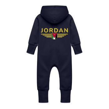 Jordan Amman Fan Outfit T-Shirt Design Gift - Grenouillère à capuche bio en molleton Bébé - marine - Dos