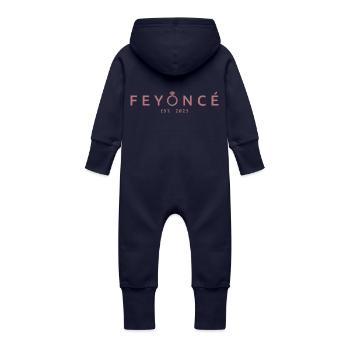 Feyoncé Est. 2023 - Bride To Be - Fête de fiançailles - Grenouillère à capuche bio en molleton Bébé - marine - Dos