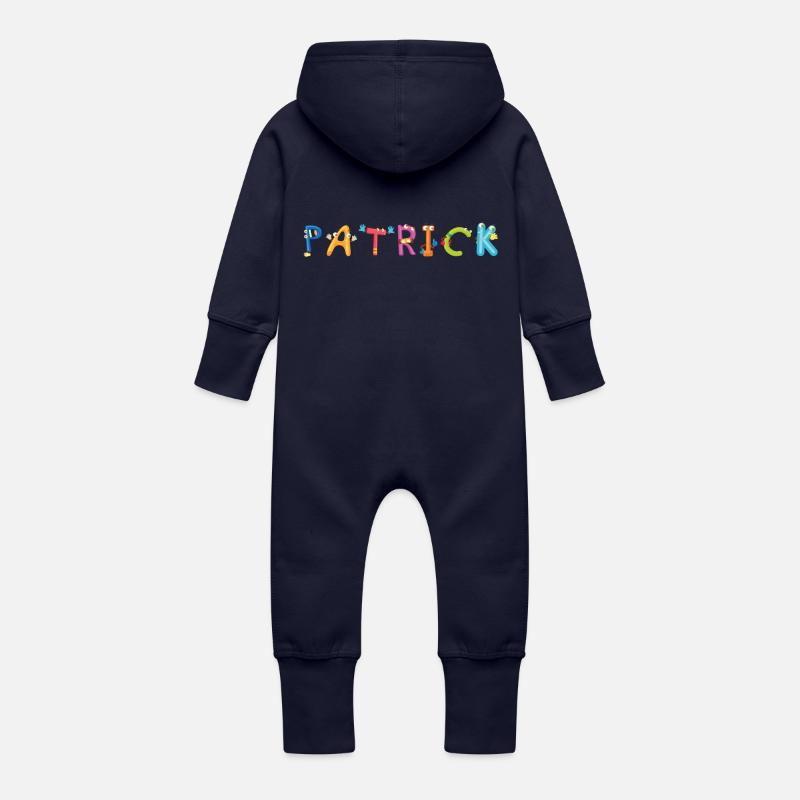 Patrick - Grenouillère à capuche bio en molleton Bébé - marine